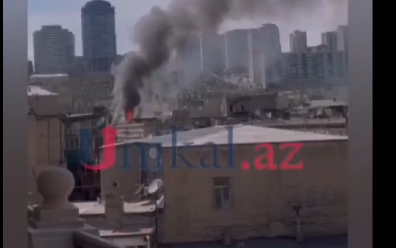 Bakının mərkəzindəki yanğınsöndürüldü (YENİLƏNİB- VİDEO)